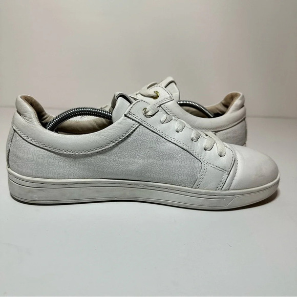 Psycho Bunny Shoes Mens 7.5 Lucky Find White Low Top All Over Logo (156 Box 19) - Picture 4 of 12